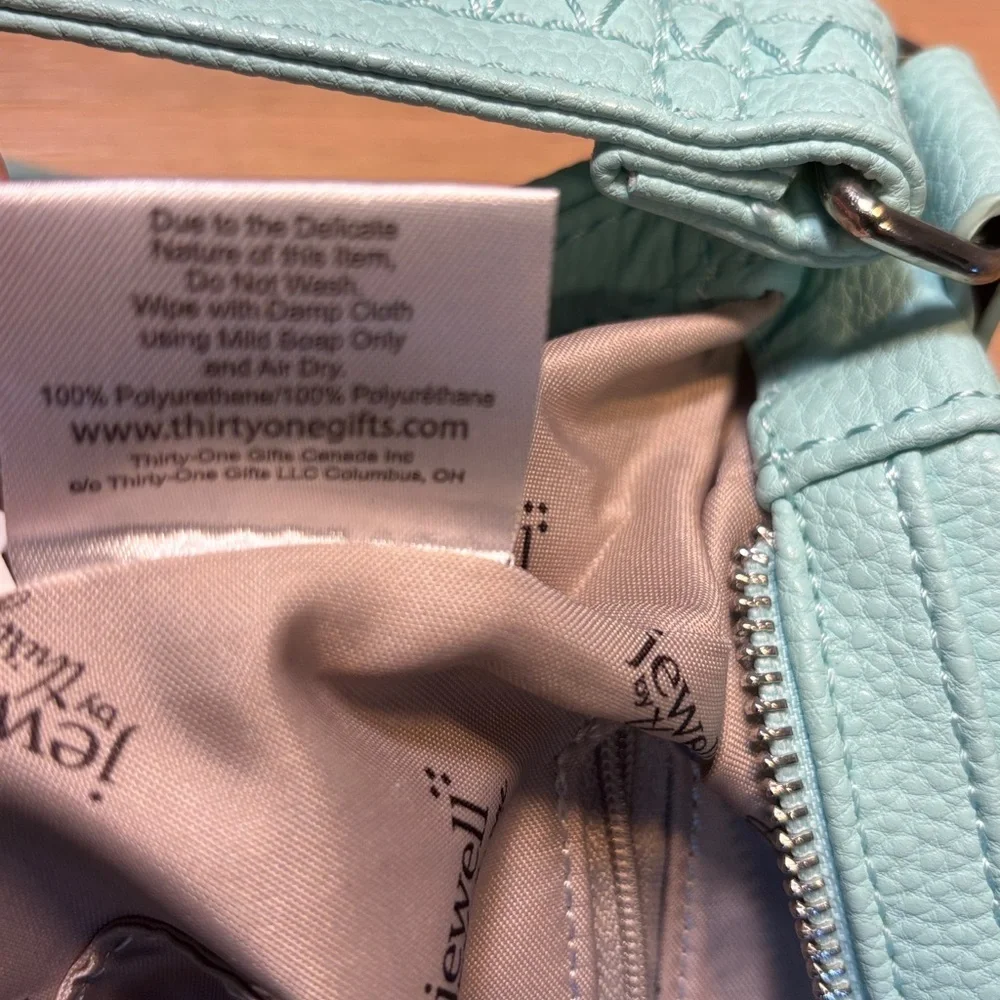 Thirty One Jewell Midway Hobo Shoulder Bag Purse Handbag In Skies For You Pebble